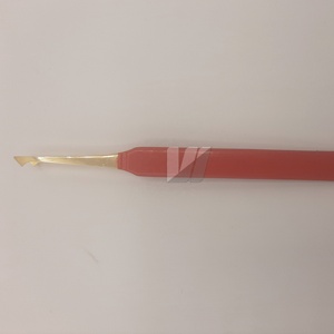 แหนบต่อขนตาสแตนเลสสีแดงด้ามจับเพชรสีทองพร้อมโลโก้ออกแบบได้ตามต้องการ - Product Image 4