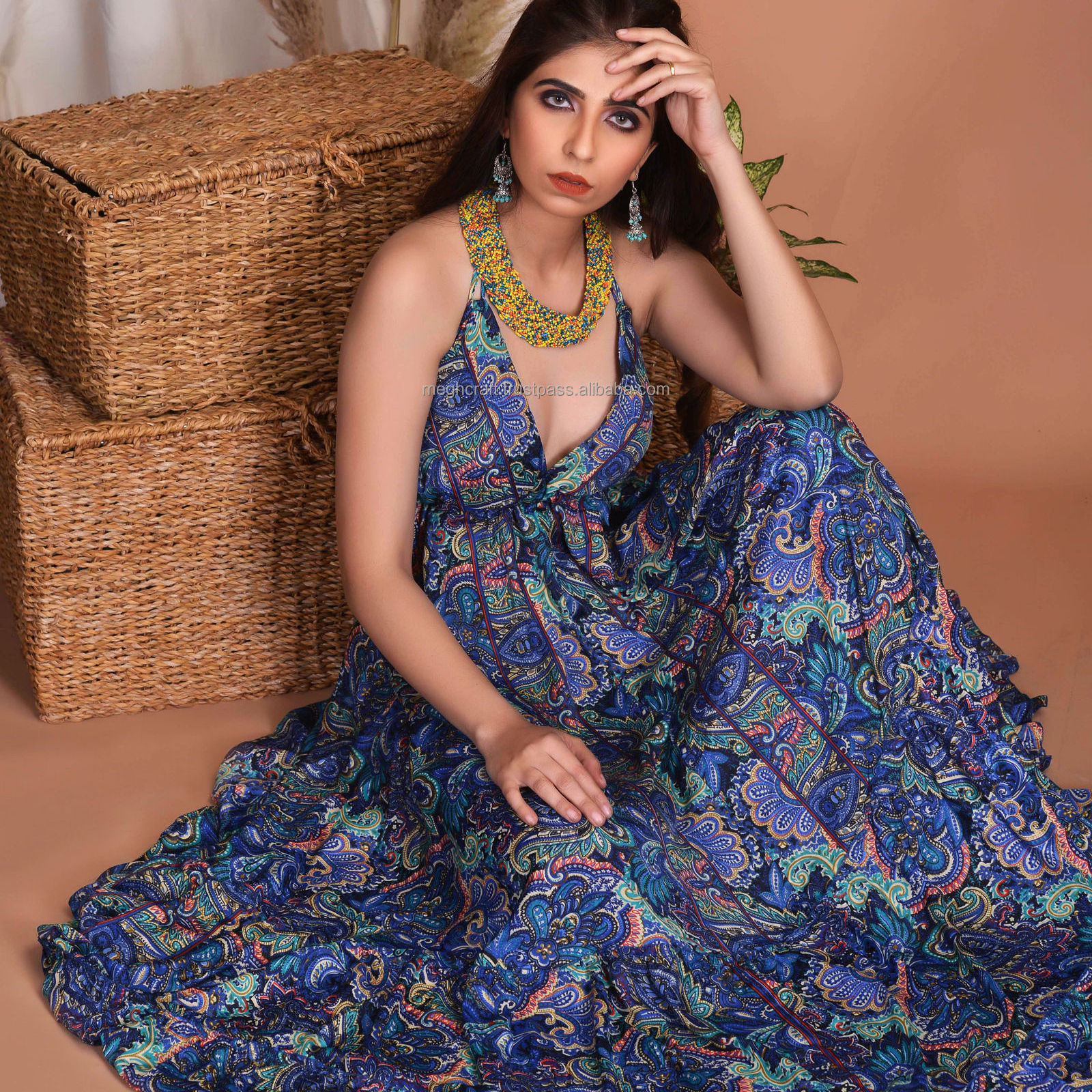 Bohemian Maxi Dress Craftnfashion Uno 528 Summer 2020