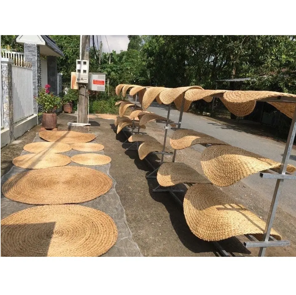 Wholesale Water Hyacinth Carpet/ Round Water Hyacinth Rug Decore for your home 99GD