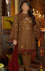 Costume de Kurti luxueux brodé noir, combinaison pantalon de guerre civile, Kameez - Product Image 4