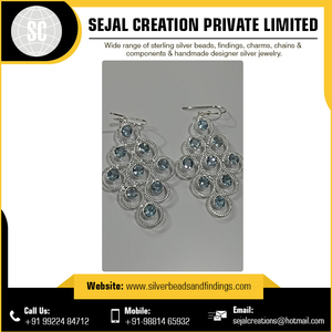 Wholesale New Fashion 925 <b>Sterling</b> <b>Silver</b> Gemstone Earring for Gifts or Parties - Product Image 5