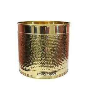 Jardinière décorative ronde en métal finition antique pour la maison et le jardin – Décoration de sol pour plantes – Jardinières en métal - Product Image 3