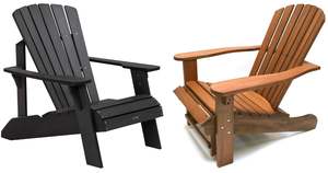 Chaise de jardin en teck Adirondack moderne en bois massif durable pour usage extérieur, cour et parc, mobilier d'extérieur - Product Image 6