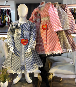 Manteau carré d'été pour petites filles, en filet de gulshan, tenue de soirée, exportation, de qualité supérieure - Product Image 5