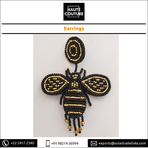 Top plus vendu tenue de soirée décontractée marque personnalisée brodée à la main abeilles perlées boucles d'oreilles pour femmes - Product Image 3