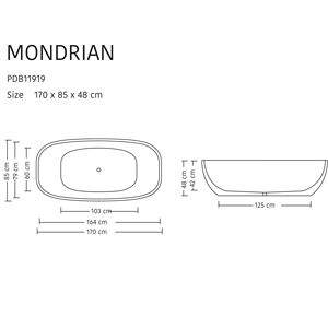 Bañera de terrazo de resina, moderna, doble delantal, redonda, superficie sólida, BR013 - Product Image 3