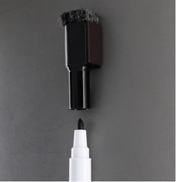 Marqueur effaçable à sec magnétique de haute qualité avec logo personnalisé, non toxique, mini tableau blanc, ensemble de stylos, gomme, brosse, multicolore, promotionnel