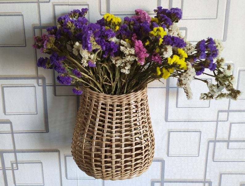 Melange Korb dekor für die Haustür, Wand Weidenkorb für Blumen, Wicker Wand Türkorb| Alibaba.com