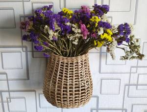 Panier à fleurs décoratif en osier, panier mural en osier, pour la porte avant, panier pour les fleurs - Product Image 3