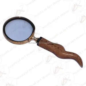 Wooden Handle Magnifying Glass - Handheld Magnifying Lens - Collectible Classic Look Handle Magnifier