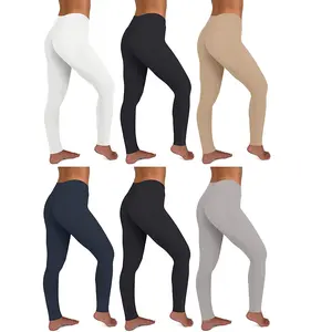 Most Exclusive Women's Soft cotton Leggings High Waist Control Yoga Pants tights leggings yoga pants