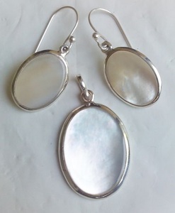 Ensembles de boucles d'oreilles et pendentifs en argent sterling pour cadeau de mariage fiançailles-Accessoire de bijoux élégant - Product Image 1