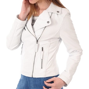 Chaqueta de Motocicleta de Cuero para Mujer, Diseño Nuevo y Personalizado, Ecológica, Impermeable, Transpirable y Resistente al Viento, para Invierno - Product Image 4