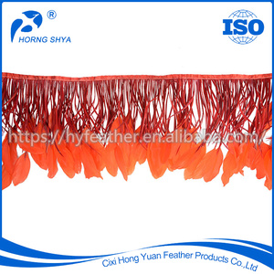 Cinta de tela de costura de 15-20cm, adorno de plumas de <span class=keywords><strong>ganso</strong></span> con flecos para manualidades DIY, ropa, vestido, disfraz, zapato, accesorio, fiesta, decoración del hogar - Product Image 5