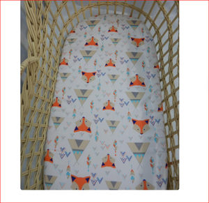 Custom Print Super Soft <b>Baby</b> <b>Bassinet</b> Sheet - Product Image 1