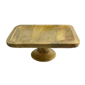 Soporte de pastel de madera hecho a mano de calidad premium de lujo, parte superior cuadrada, diseño elegante, exhibición de postre simple, soporte de pastel de Venta caliente - Product Image 1