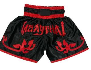Muay thai-pantalón corto de seda satinada para hombre y mujer - Product Image 5