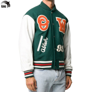 Veste de baseball d'hiver personnalisée avec logo, position du logo sur le devant, 100% laine, design réversible, service OEM, coupe-vent - Product Image 2