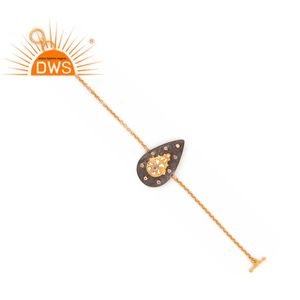 Chaîne à fermoir mousqueton en topaze blanche, pierre précieuse, fabrication de bijoux, fait à la main, 925, vente en gros - Product Image 2