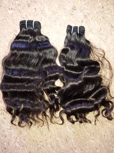 Venta al por mayor de extensiones de cabello Remy indio virgen cabello humano crudo tejido a granel de Chennai - Product Image 5