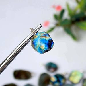 Rosa diamante Cruz colgante labradorita pendientes mariposa alfabeto curación piedra preciosa joyería al por mayor piedra preciosa azul Natural - Product Image 4