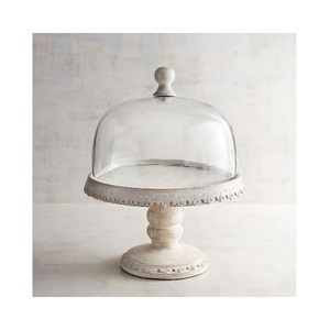 ขาตั้งเค้กทรงกลมสไตล์วินเทจทันสมัย ทำจากไม้เคลือบสีขาวแบบวินเทจ สำหรับงานแต่งงาน พร้อมแม่พิมพ์เรซิ่นอีพ็อกซี่ ขายส่ง - Product Image 1