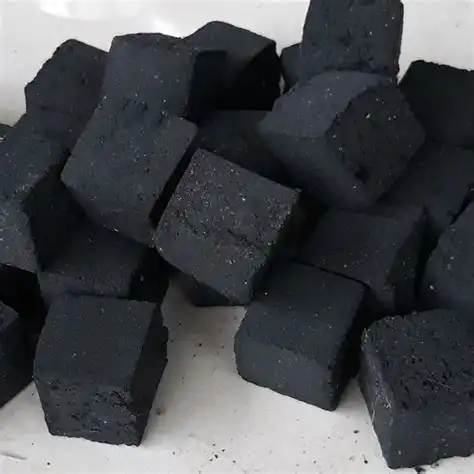 Casca de côco natural de carvão, concha de côco e côco, narguilé/shisha, briquetas de carvão