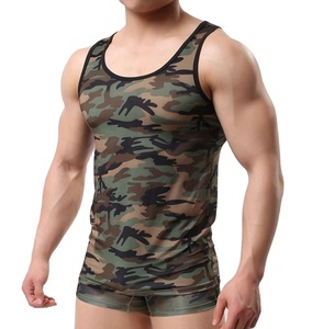 Camiseta sin mangas para hombre, diseño de camuflaje, alta calidad, venta al por mayor - Product Image 1