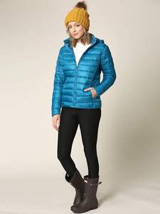 Chaquetas de otoño e invierno para mujer, chaqueta holgada con capucha, con cuello de piel sintética, con burbuja, talla grande, 100% - Product Image 5