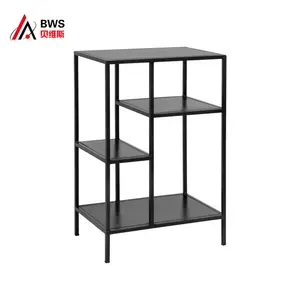 Fashion Black Metal Storage Shelves Book Shelves for Living Room and Store