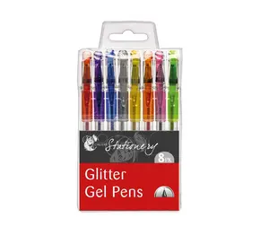 Colouring Glitters Pen High Quality Glitter Gel Pens 8 Different Colour Glitter Gel Pen For Art Craft & Beautiful Writing