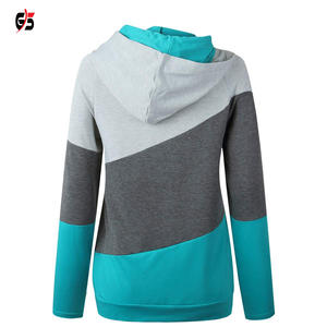 Dernier style de mode pour femmes pulls à capuche sweats 1/4 fermeture à glissière multicolore manches complètes impression de logo personnalisé - Product Image 2