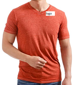 T-shirt col en v pour homme 57% Polyester 43% coton importé sans fermeture, bon marché, offre spéciale - Product Image 5