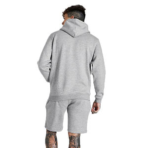 New Design Full <b>Sleeves</b> <b>Men's</b> Fancy Grey Color Pullover Stripe <b>Hoodies</b> Set with Running <b>Short</b> Set for Boys - Product Image 3