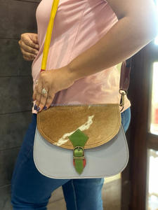 กระเป๋าถือหนังรีไซเคิลสไตล์ตะวันตกกระเป๋าเงินหลากสีสำหรับผู้หญิงกระเป๋าสะพายไหล่พิมพ์ลายสัตว์ทันสมัยดีไซน์ใหม่ - Product Image 2