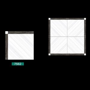 Borde negro con baldosas de porcelana de aspecto vitrificado de color blanco 40x40cm - Product Image 1