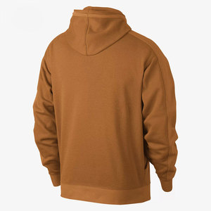 Sweat-shirts à capuche surdimensionnés pour hommes de la marque OEM Fortune Apparel, à manches longues, unis, avec fermeture éclair, noir et rouge, grandes tailles. - Product Image 2