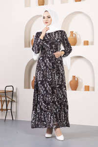 Hijab étnico largo para mujer de nueva temporada, moda islámica musulmana árabe de Dubái, vestidos modestos de alta calidad, Túnica Kaftan Abaya, Kimono - Product Image 4