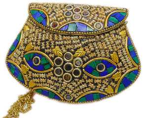 Bolso de noche elegante personalizado para mujer, cartera de mano Vintage hecha a mano de metal - Product Image 1