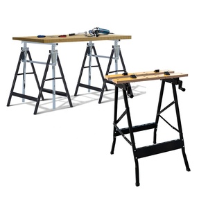 Sawhorse เห็นม้าพับได้29นิ้ว,โลหะปรับแต่งม้านั่งเหล็กหนัก2แพ็คเห็นโต๊ะม้า - Product Image 2
