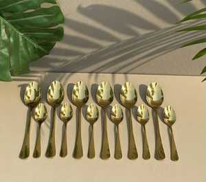 Bộ dao kéo bằng đồng tùy chỉnh bao gồm dao, muỗng và nĩa phù hợp cho các cửa hàng trang trí nội thất - Product Image 6