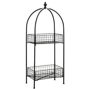 Pequeño soporte de exhibición de 2 niveles de metal negro para decoración del hogar, herramienta de almacenamiento de pasteles Ins hecha a mano, mayorista directo de fabricante de plástico - Product Image 4