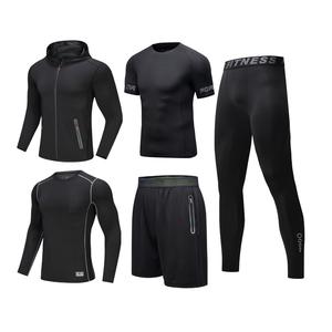Wholesale Compression Pants Shirt Top Long Sleeve <b>Jacket</b> Set Suit Face Cover Gym Fitness Sets 5Pcs Men's <b>Workout</b> Clothes - Product Image 6