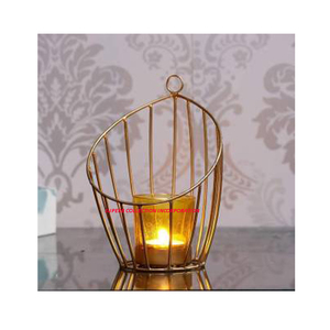 Wholesale Gold Wire <b>Tea</b> <b>Light</b> <b>Holder</b> for Home and Wedding for Christmas and Home Decoration - Product Image 1