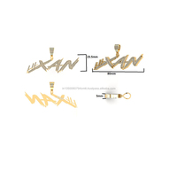 Último Diseño, Colgante Personalizado de 26 Gramos, Oro Rosa de 10Kt, Certificado GIA, Diamante Negro Natts, Corte Brillante, Engaste en Canal, Estilo Hip-hop Iced