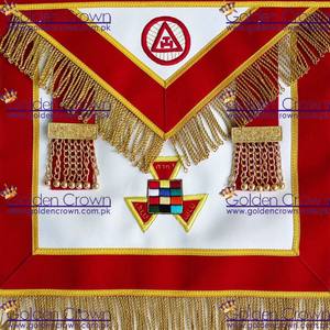 Arche royale maçonnique Grand grand prêtre tablier couronne lingot brodé à la main | Fournisseur de tablier maçonnique Regalia - Product Image 4