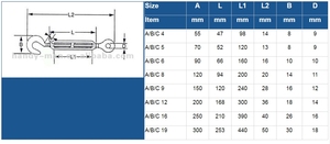 Tensor tipo marco de acero inoxidable SS930, 316 - Product Image 2