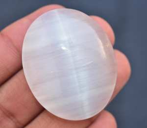 Cabujones de selenita Natural, gemas sueltas de cristal hechas a mano, GEMA de selenita al por mayor, cabujón Suelto - Product Image 5