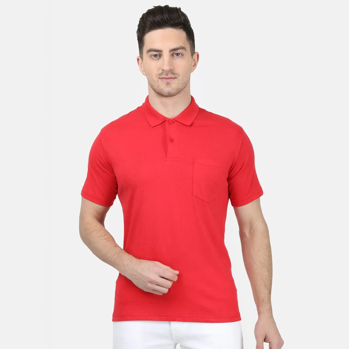Red polo shirt custom logo T Shirt Plain Golf Polo blank short-sleeved Mens Polo Shirts