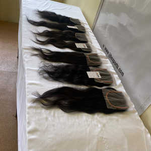 Pelo brasileño Swiss HD encaje Frontal/cierre/peluca, cierre de encaje HD transparente, cutícula virgen alineada Remy extensiones de cabello humano - Product Image 1